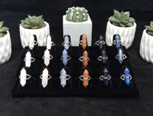 Load image into Gallery viewer, Adjustable Gemstone And Quartz Rings, Rose Quartz,l, Lapiz Lazuli, Goldstone, Howlite, Blue Goldstone, Sodalite