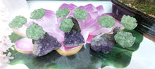 Load image into Gallery viewer, Green Aventurine on Amethyst Cluster base Tree