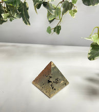 Load image into Gallery viewer, Energized Polished Pyrite Pyramid from Peru