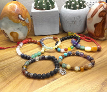 Load image into Gallery viewer, Seven (7) Chakras Bracelet, Lucky, Charm, Protection Bracelet