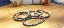 Load image into Gallery viewer, Rainbow Titanium Hematite Bracelet, Lucky, Charm, Protection Bracelet, positive energy Attraction