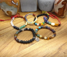 Load image into Gallery viewer, Seven (7) Chakras Bracelet, Lucky, Charm, Protection Bracelet